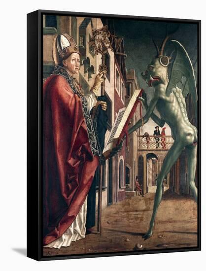 St Wolfgang and the Devil, Life of St Wolfgang, 1471-1475-Michael Pacher-Framed Stretched Canvas