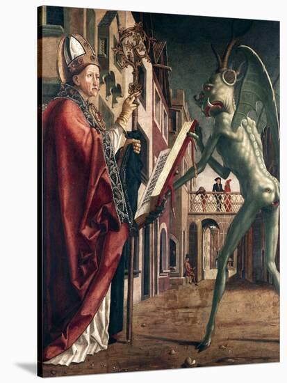 St Wolfgang and the Devil, Life of St Wolfgang, 1471-1475-Michael Pacher-Stretched Canvas