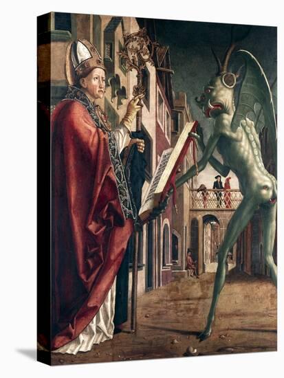 St Wolfgang and the Devil, Life of St Wolfgang, 1471-1475-Michael Pacher-Stretched Canvas