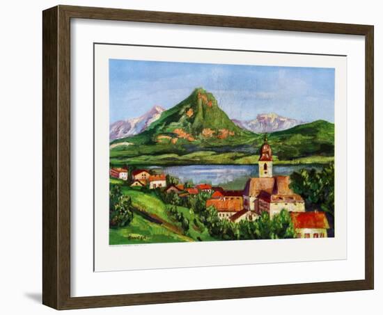 St-Wolfgang at the Wolfgangsee-Singer-Framed Collectable Print