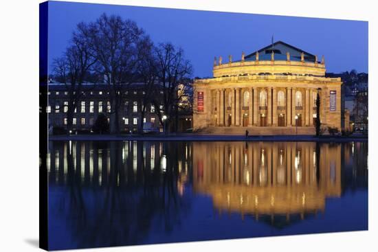 Staatstheater (Stuttgart Theatre and Opera House) at Night-Markus Lange-Stretched Canvas