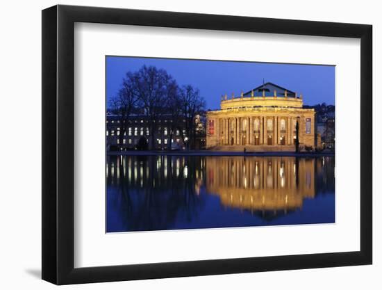 Staatstheater (Stuttgart Theatre and Opera House) at Night-Markus Lange-Framed Photographic Print