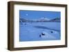 Stac Pollaidh at Dawn, with Frozen Loch Lurgainn in Foreground, Coigach, Wester Ross, Scotland, UK-Mark Hamblin-Framed Photographic Print