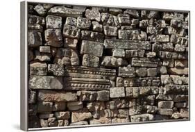 Stack, Fallen Stone Pieces from Bayon Temple Ruins, Angkor World Heritage Site-David Wall-Framed Photographic Print