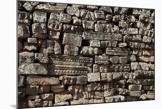 Stack, Fallen Stone Pieces from Bayon Temple Ruins, Angkor World Heritage Site-David Wall-Mounted Photographic Print