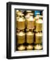 Stack of Brass Milk Jugs in Durbar Square, Kathmandu, Nepal-Bill Bachmann-Framed Photographic Print