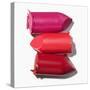 Stack of broken lipstick-Jack Miskell-Stretched Canvas