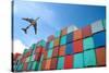 Stack of Cargo Containers at the Docks-Prasit Rodphan-Stretched Canvas