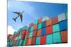 Stack of Cargo Containers at the Docks-Prasit Rodphan-Mounted Photographic Print