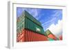 Stack of Cargo Containers at the Docks-rodho-Framed Photographic Print