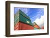 Stack of Cargo Containers at the Docks-rodho-Framed Photographic Print