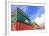 Stack of Cargo Containers at the Docks-rodho-Framed Photographic Print