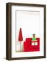 Stack of Christmas Gifts on Sofa-null-Framed Photographic Print