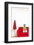 Stack of Christmas Gifts on Sofa-null-Framed Photographic Print