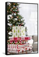 Stack of Christmas Gifts-null-Framed Stretched Canvas