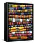 Stack of Colorful Blankets for Sale in Market, Peru-Jim Zuckerman-Framed Stretched Canvas