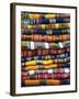 Stack of Colorful Blankets for Sale in Market, Peru-Jim Zuckerman-Framed Photographic Print