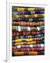 Stack of Colorful Blankets for Sale in Market, Peru-Jim Zuckerman-Framed Photographic Print