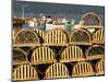 Stack of Lobster Traps at Neil's Harbor, Cape Breton, Nova Scotia, Canada-Walter Bibikow-Mounted Premium Photographic Print