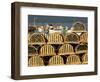 Stack of Lobster Traps at Neil's Harbor, Cape Breton, Nova Scotia, Canada-Walter Bibikow-Framed Photographic Print