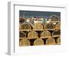 Stack of Lobster Traps at Neil's Harbor, Cape Breton, Nova Scotia, Canada-Walter Bibikow-Framed Photographic Print