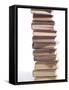 Stack of Old Hardcover Books-null-Framed Stretched Canvas