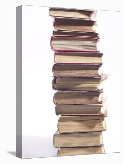 Stack of Old Hardcover Books-null-Stretched Canvas