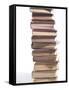 Stack of Old Hardcover Books-null-Framed Stretched Canvas