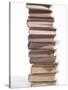 Stack of Old Hardcover Books-null-Stretched Canvas