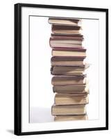 Stack of Old Hardcover Books-null-Framed Photographic Print