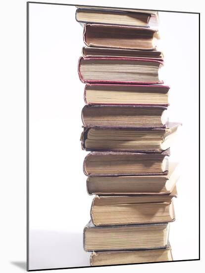 Stack of Old Hardcover Books-null-Mounted Photographic Print