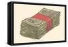 Stack of Paper Money-null-Framed Stretched Canvas