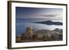 Stack of Prayer Stones on Isla del Sol (Island of the Sun), Lake Titicaca, Bolivia, South America-Ian Trower-Framed Photographic Print