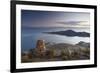 Stack of Prayer Stones on Isla del Sol (Island of the Sun), Lake Titicaca, Bolivia, South America-Ian Trower-Framed Photographic Print