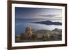 Stack of Prayer Stones on Isla del Sol (Island of the Sun), Lake Titicaca, Bolivia, South America-Ian Trower-Framed Photographic Print