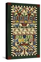 Stack of Quilts with Dark Green Border 1-Debbie McMaster-Stretched Canvas