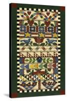 Stack of Quilts with Dark Green Border 1-Debbie McMaster-Stretched Canvas