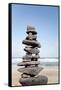 Stack of Rocks at Canteria Beach, near Orzola, Lanzarote, Spain-Guido Cozzi-Framed Stretched Canvas