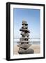 Stack of Rocks at Canteria Beach, near Orzola, Lanzarote, Spain-Guido Cozzi-Framed Photographic Print