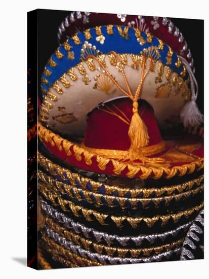 Stack of Sombreros For Sale, Puerto Vallarta, Mexico-Merrill Images-Stretched Canvas