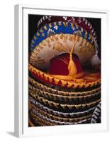 Stack of Sombreros For Sale, Puerto Vallarta, Mexico-Merrill Images-Framed Premium Photographic Print