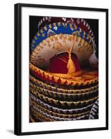 Stack of Sombreros For Sale, Puerto Vallarta, Mexico-Merrill Images-Framed Premium Photographic Print