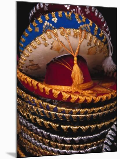 Stack of Sombreros For Sale, Puerto Vallarta, Mexico-Merrill Images-Mounted Premium Photographic Print