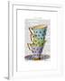 Stack of Three Vintage Teacups-Fab Funky-Framed Art Print