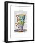 Stack of Three Vintage Teacups-Fab Funky-Framed Art Print