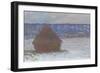 Stack of Wheat (Snow Effect, Overcast Day), 1890-91-Claude Monet-Framed Giclee Print