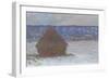 Stack of Wheat (Snow Effect, Overcast Day), 1890-91-Claude Monet-Framed Giclee Print