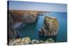 Stack Rocks, Castlemartin, Pembrokeshire, Wales, United Kingdom-Billy Stock-Stretched Canvas