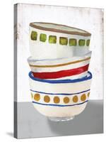 Stacked Bowls I-Elizabeth Medley-Stretched Canvas