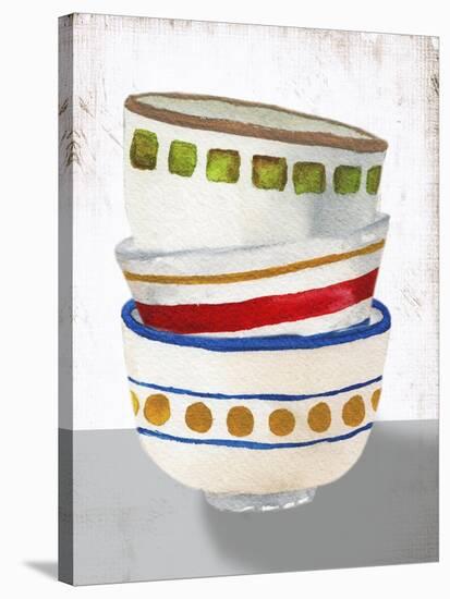 Stacked Bowls I-Elizabeth Medley-Stretched Canvas